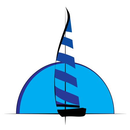 Sailing ship sail symbolのイラスト素材