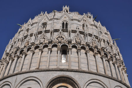 Dome of the Baptistery in Pisa Italyの写真素材