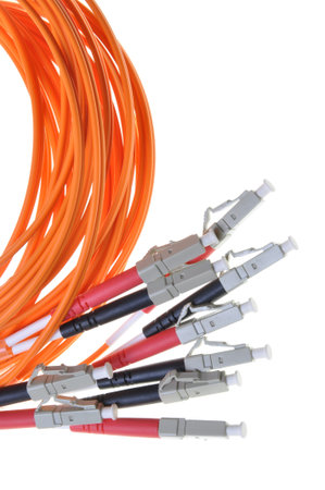 Optical multimode patch cable to the network with plug LC