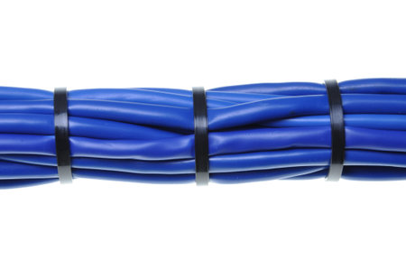 Blue network cables in office networks