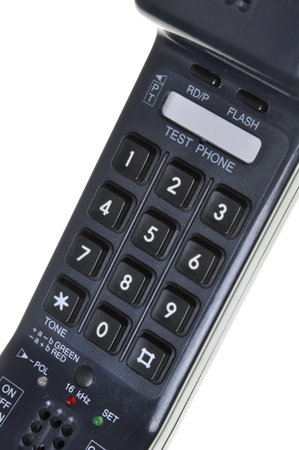 Phone with a numeric keypad isolated on white background
