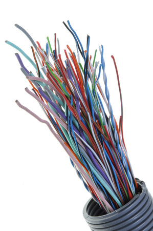 Flexible protective tube with cables
