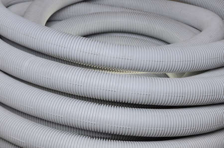 Corrugated pipe for electrical installationsの写真素材