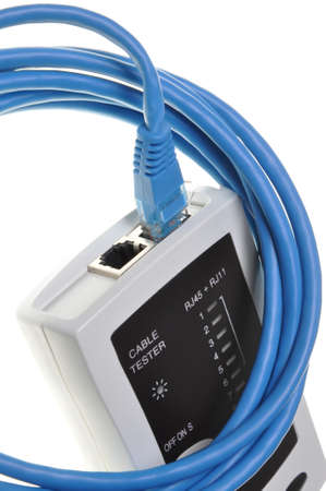 Network tester on white backgroundの写真素材