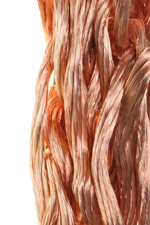 Copper wire in abstract form, 