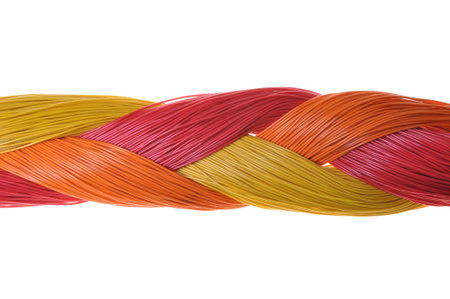 Abstract flow of data in computer networks, cables and wires 