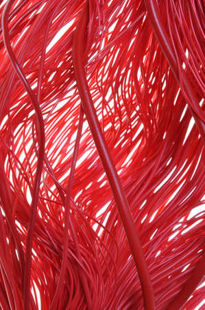 Abstract design Internet network, red cablesの写真素材