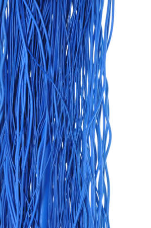 Abstract design internet network, blue cablesの写真素材