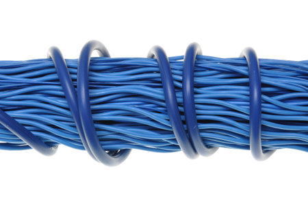 Abstract design internet network, blue cables