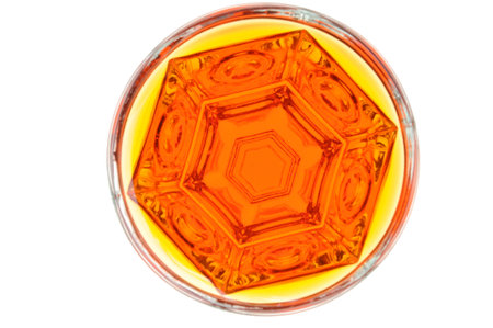 Glass of alcohol, addiction, top view 