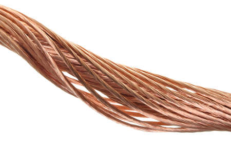 Copper wire, the concept of the energy industryの写真素材