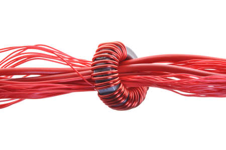 Power consumption in the industry, cable line and coil の写真素材