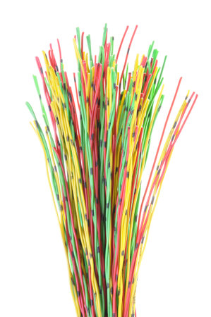Multicolored computer and telecommunication cable 
