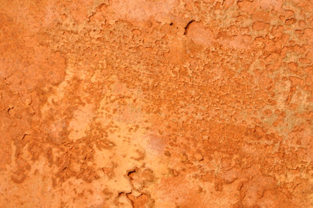 Erosion on the old clay surface, natural texture 