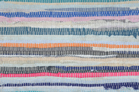 Colorful carpet with pattern in line, textiles background