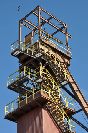 Mine shaft steel construction, Bochnia, Poland