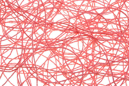 Jute rope on white background の写真素材