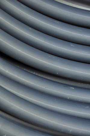 Scroll of plastic sewer pipe 