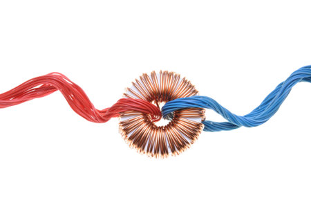 Power consumption in the industry, electric line and coil 