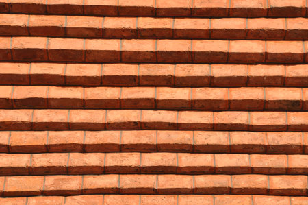 Rustic old red brick wall texture background 