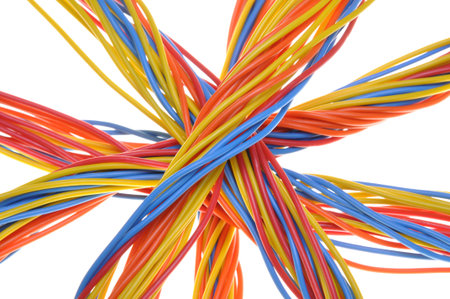 Computer cable isolated on white background