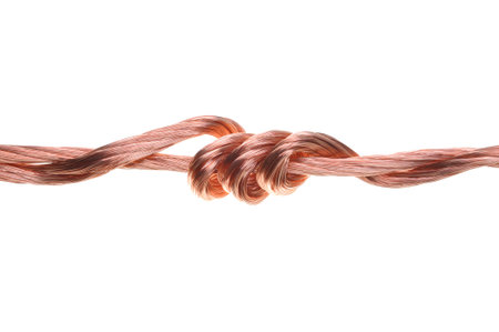 Copper wires, symbol of power energy industry 