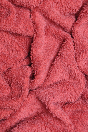 Fresh red  towel as background