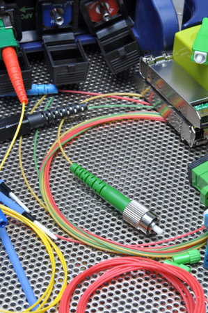 Fiber optical cables, cleaning and testing kit