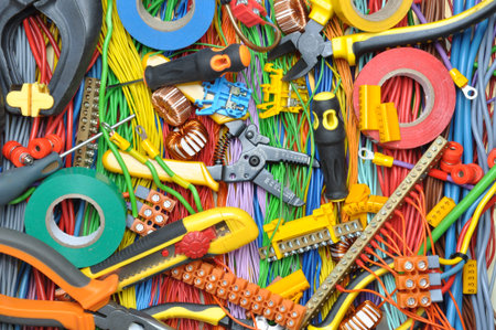 Electrical component kit to use in electrical installationsの写真素材