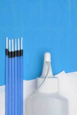 Optic cleaning kit with place on the text top view