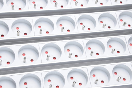 Group of empty power stripsの写真素材