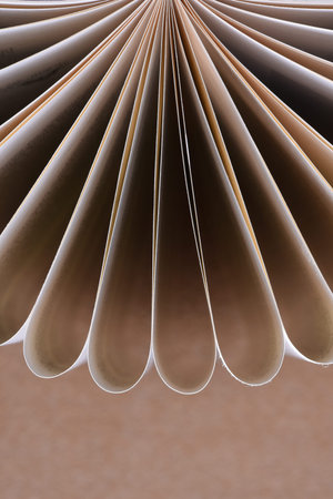 Closeup view of book pages, copy space for textの写真素材