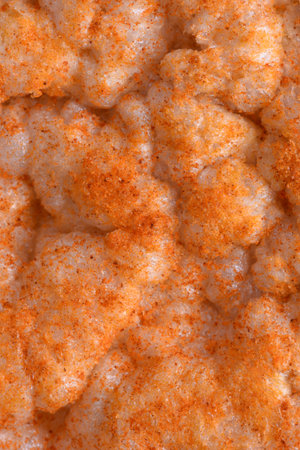 Puffed rice cakes with pepper closeupの写真素材