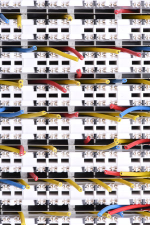 Wires IP Switchboard Panel Close Up