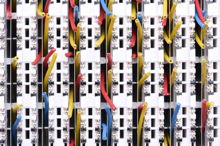 Wires IP Switchboard Panel Close Upの写真素材