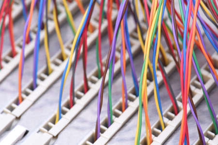 Wires IP Switchboard Panel Close Upの写真素材
