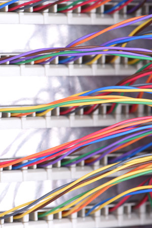 Wires IP Switchboard Panel Close Up