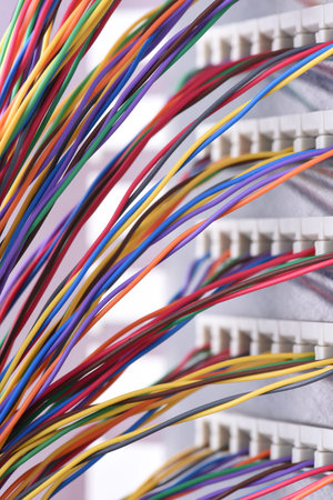 Wires IP Switchboard Panel Close Up