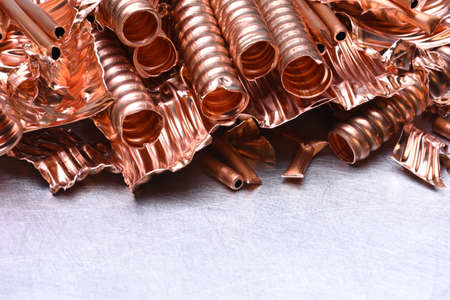 Copper Scrap and Money Industry Conceptの写真素材