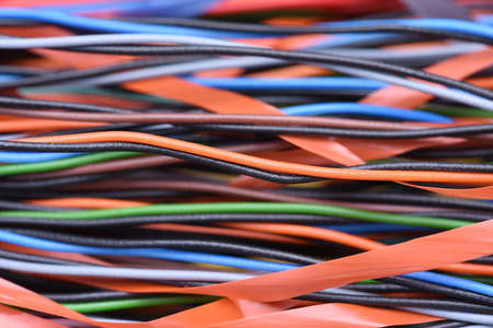 Cables and wires in electrical and telecommunication systemsの写真素材