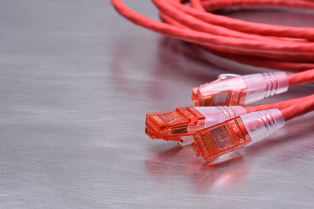 Computer Network Ethernet Cablesの写真素材