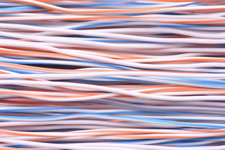 Colorful Cables and Wires As Backgroundの写真素材