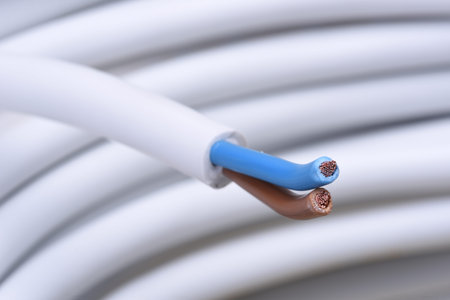 Electrical cable closeup