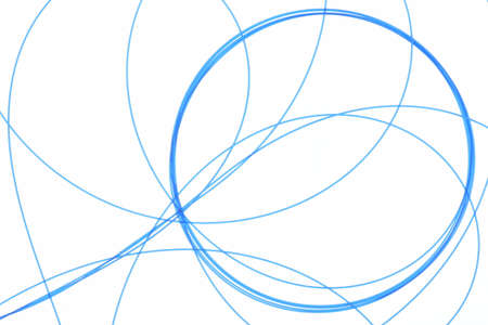 Optical fiber isolated on white backgroundの写真素材