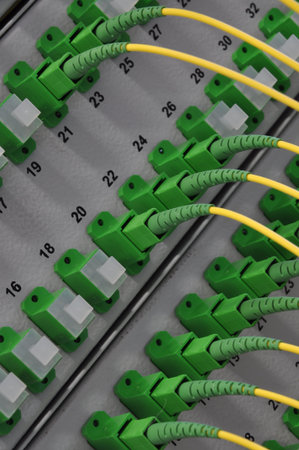 Optical distribution panels with optical fiber at passive optical network