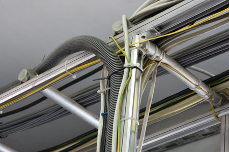 Cable ducting in the building