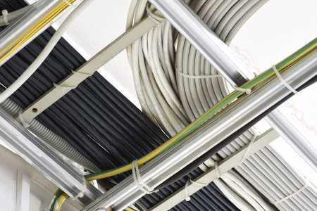 Cable ducting in the building