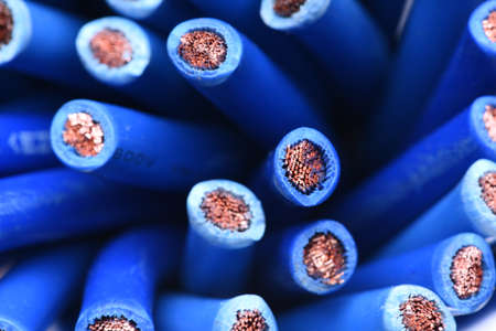 Electric cables closeupの写真素材