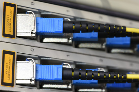 Telecommunication IP Technology, Optical Line Unit with Fiber Optical Network Cables