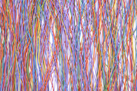 Electric colorful wire as background